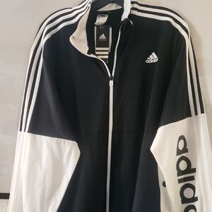 Adidas Black and White Track Jacket